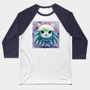 Funny cute sea critter - jellyfish monster Baseball T-Shirt